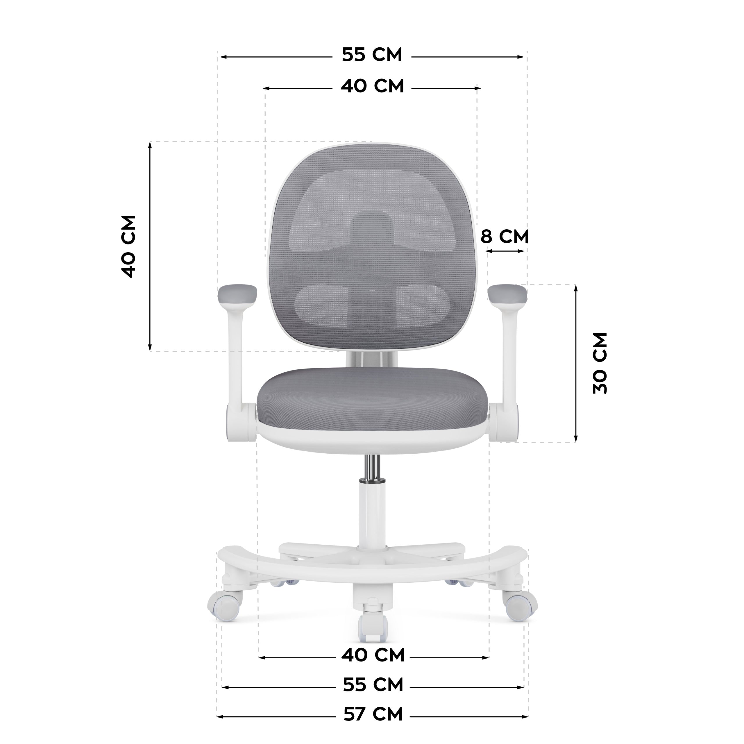 Ergonomická dětská židle k psacímu stolu Mark Adler Junior 3.6 Grey