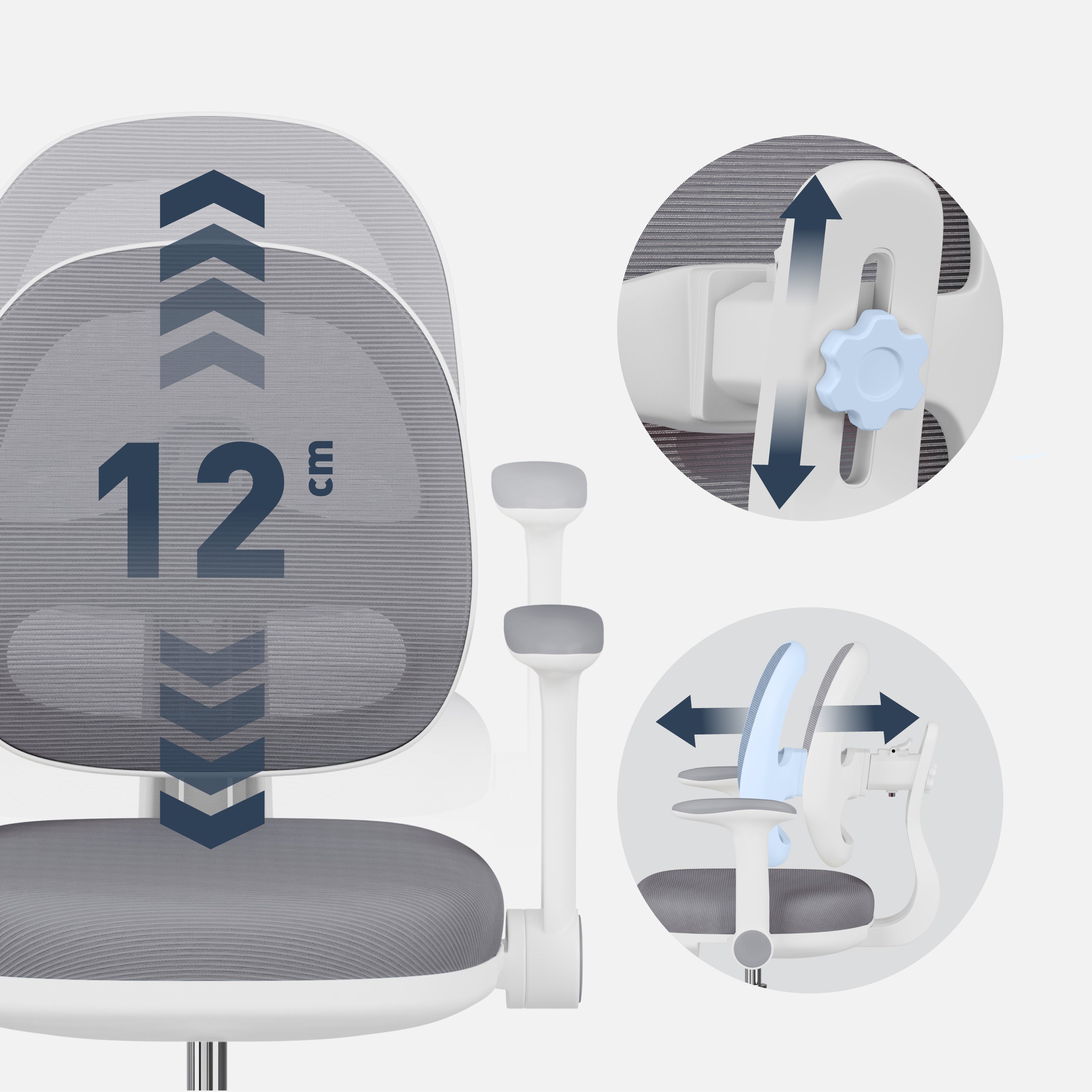 Ergonomická dětská židle k psacímu stolu Mark Adler Junior 3.6 Grey