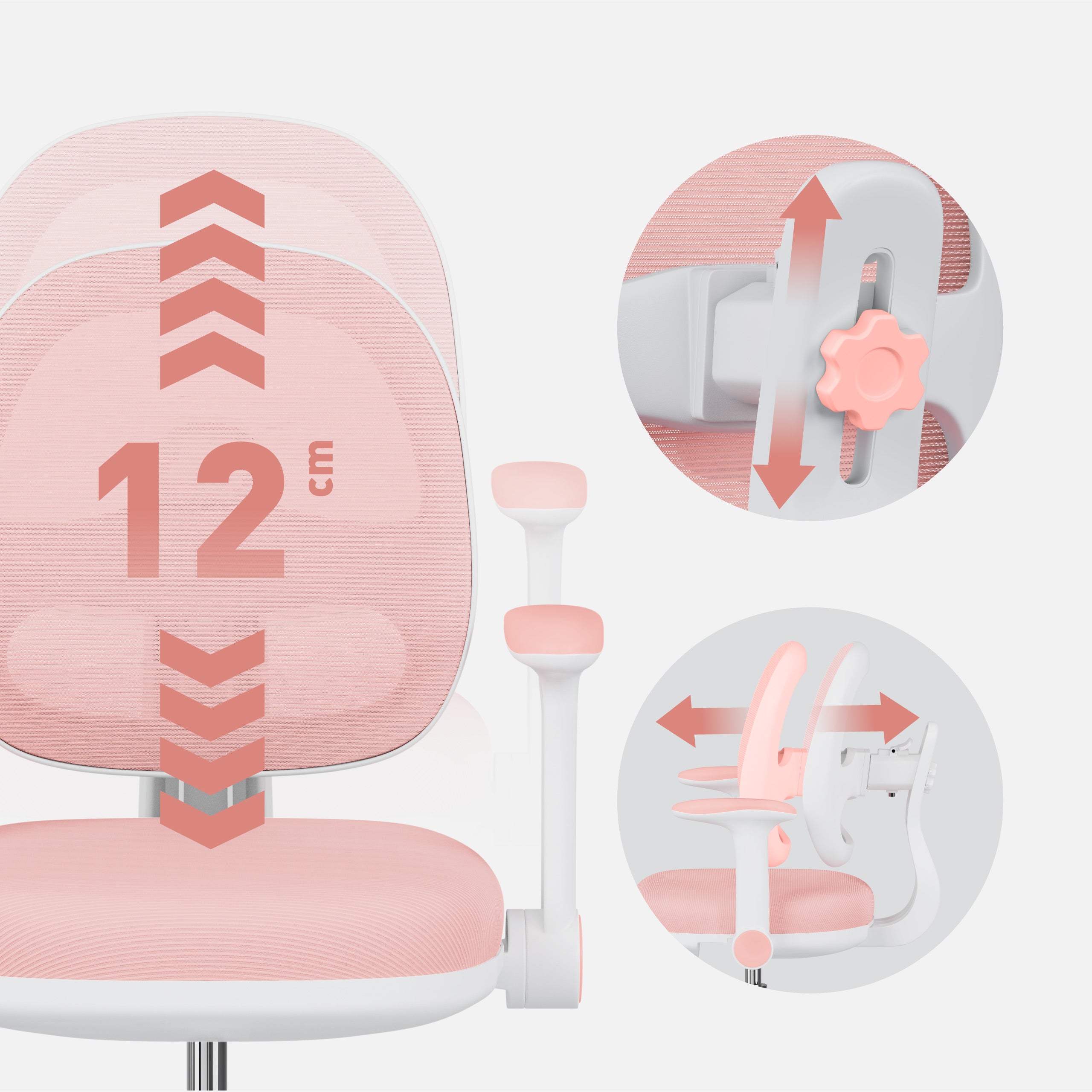 Ergonomická dětská židle k psacímu stolu Mark Adler Junior 3.6 Pink