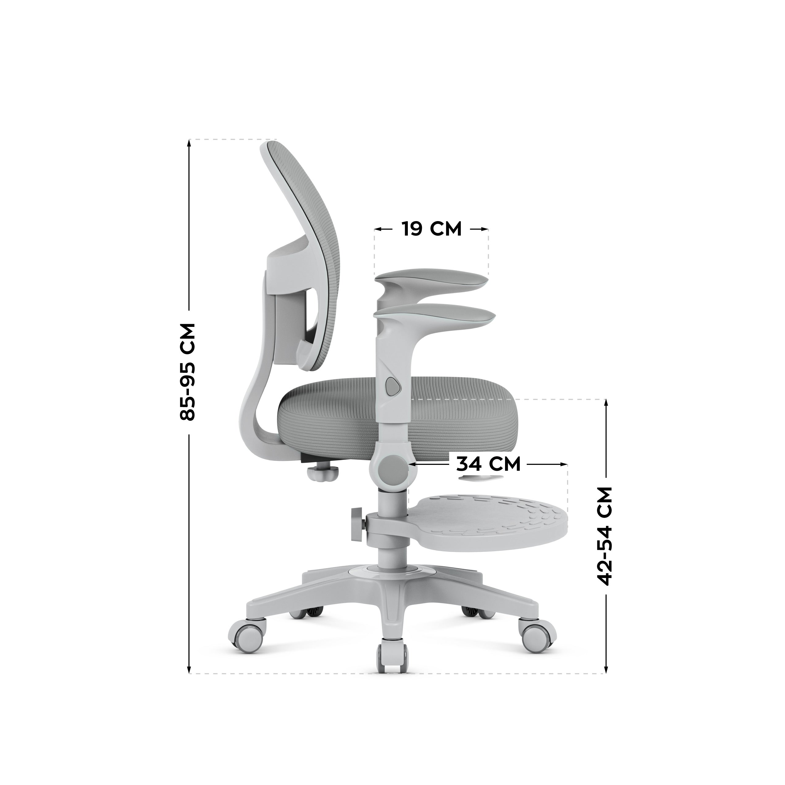 Dětská nastavitelná židle Mark Adler Junior 5.0 Grey