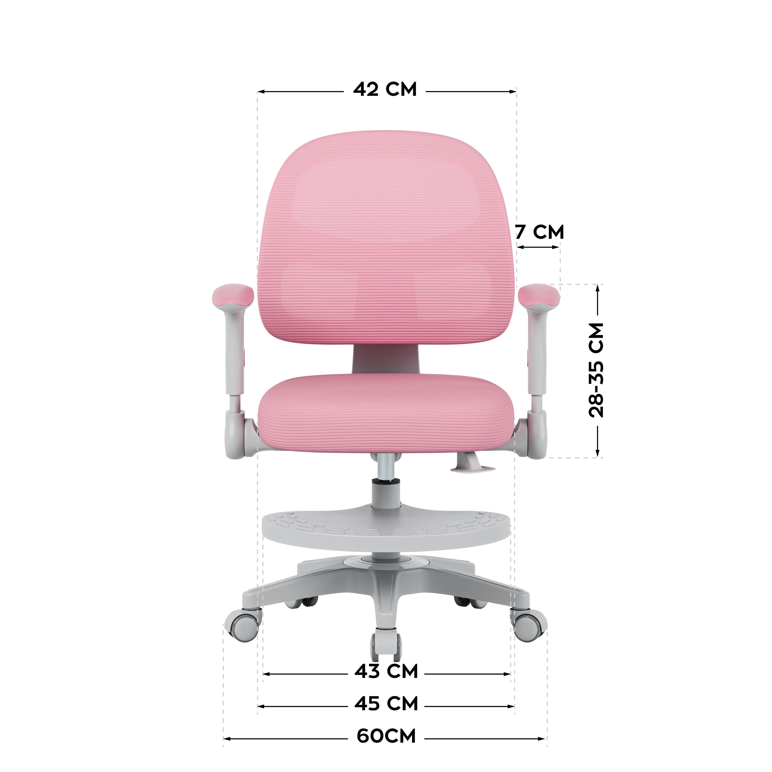 Dětské nastavitelné křeslo Mark Adler Junior 5.0 Pink