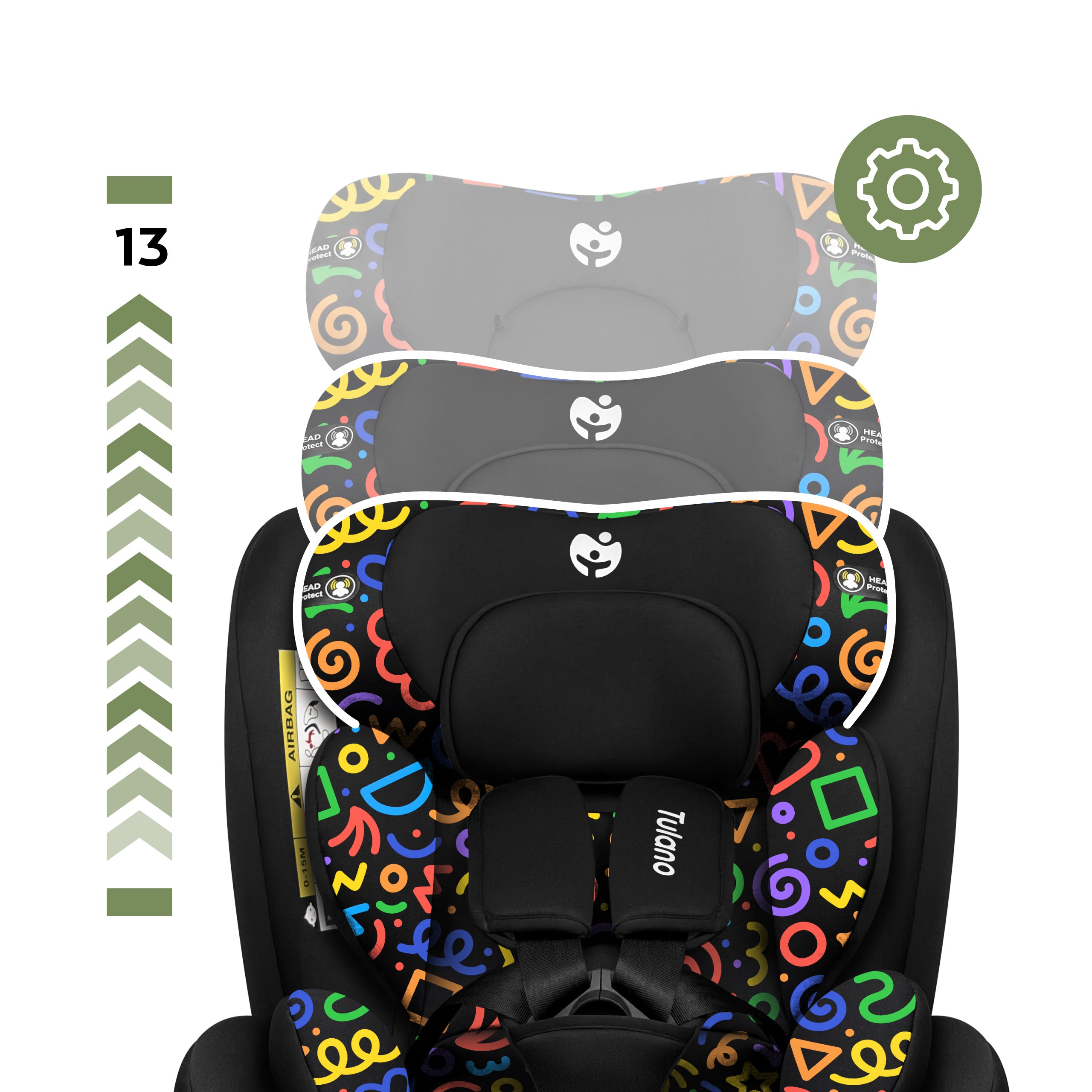 Dětská autosedačka Tulano Loom 15 Black Loco
