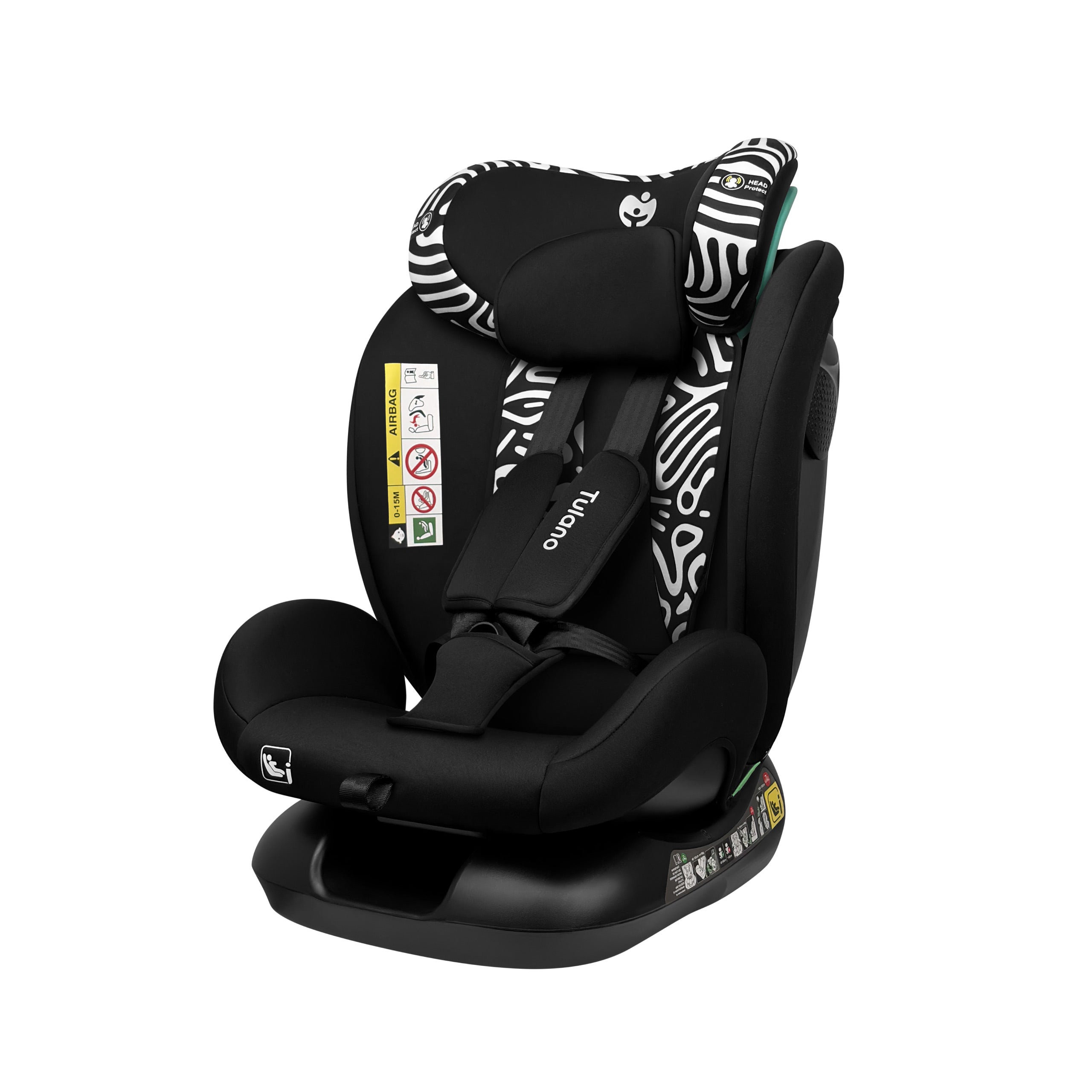 Dětská autosedačka Tulano Loom 15 Black Mono