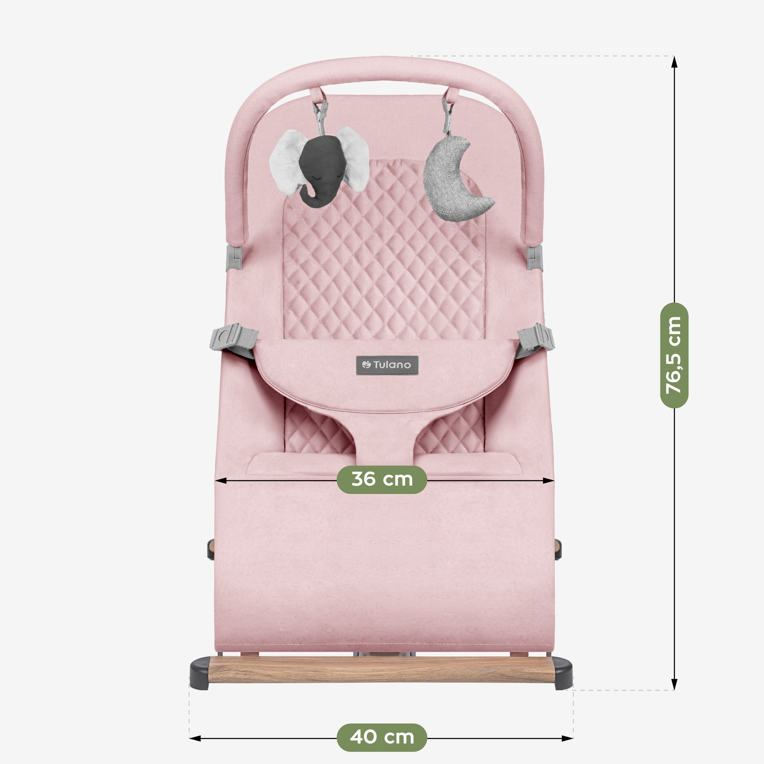 Lehátko houpátko růžové Tulano Moon 30 Pink