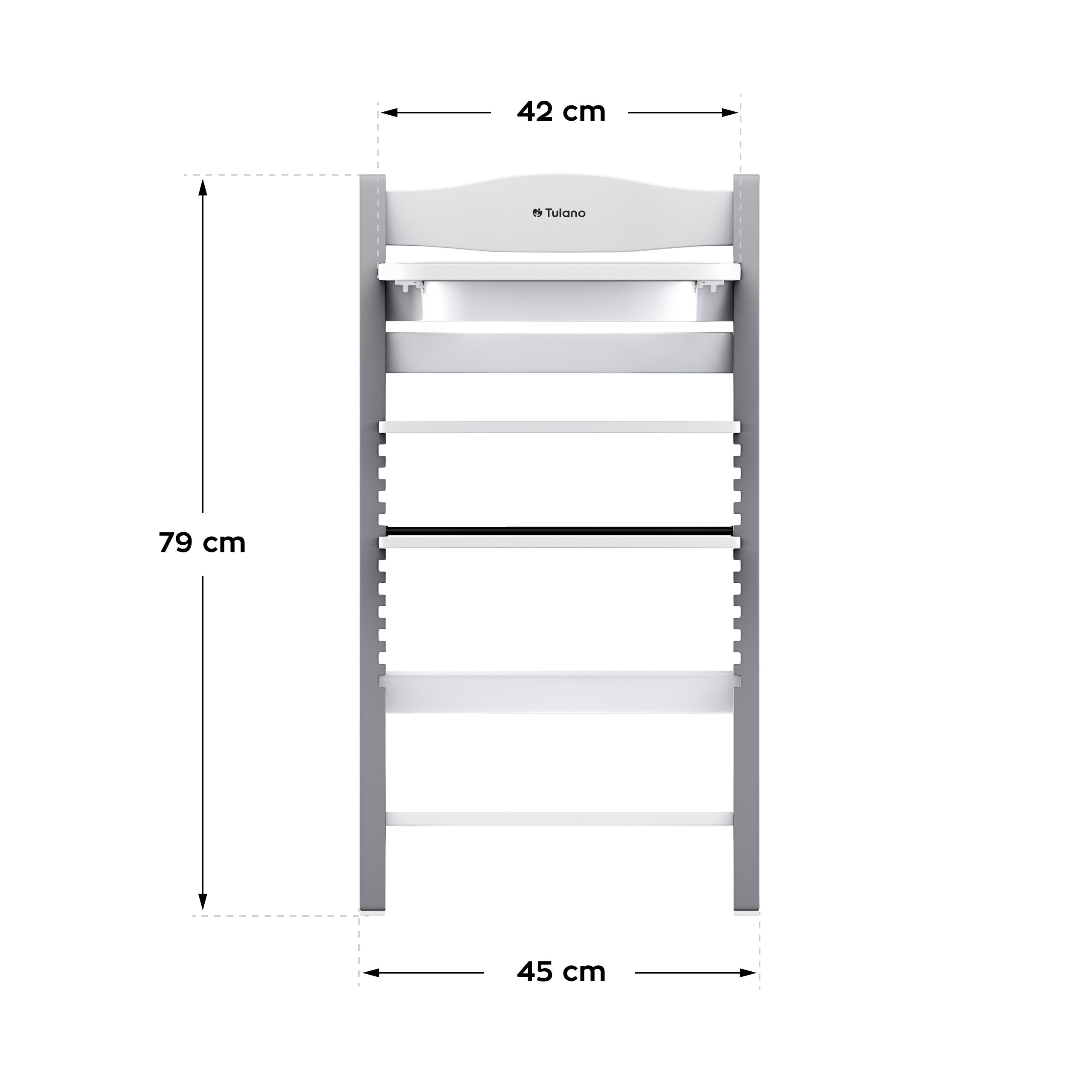 Dřevěná jídelní židle Tulano Morsel 40 Grey-White