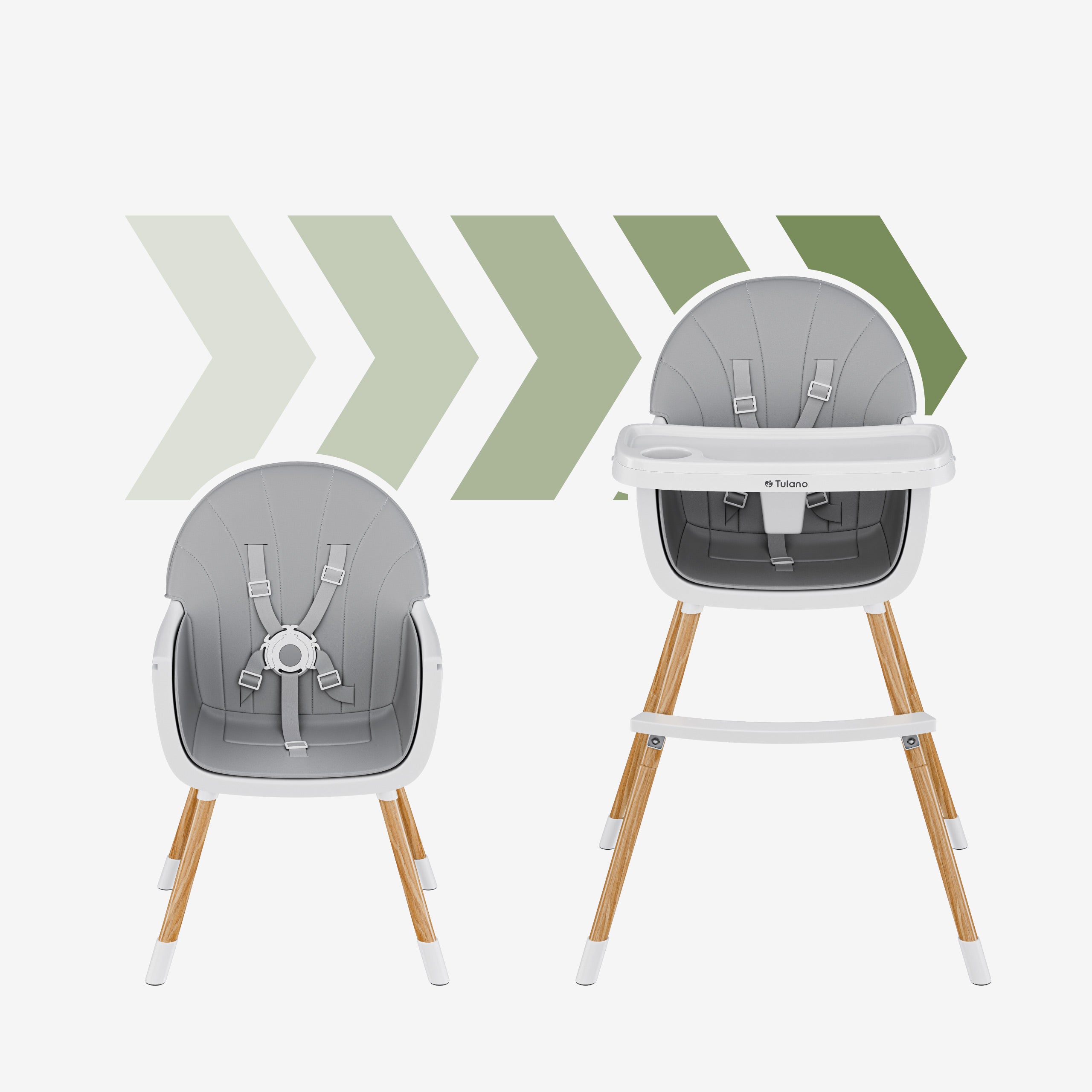 Jídelní židlička Tulano Morsel Grey