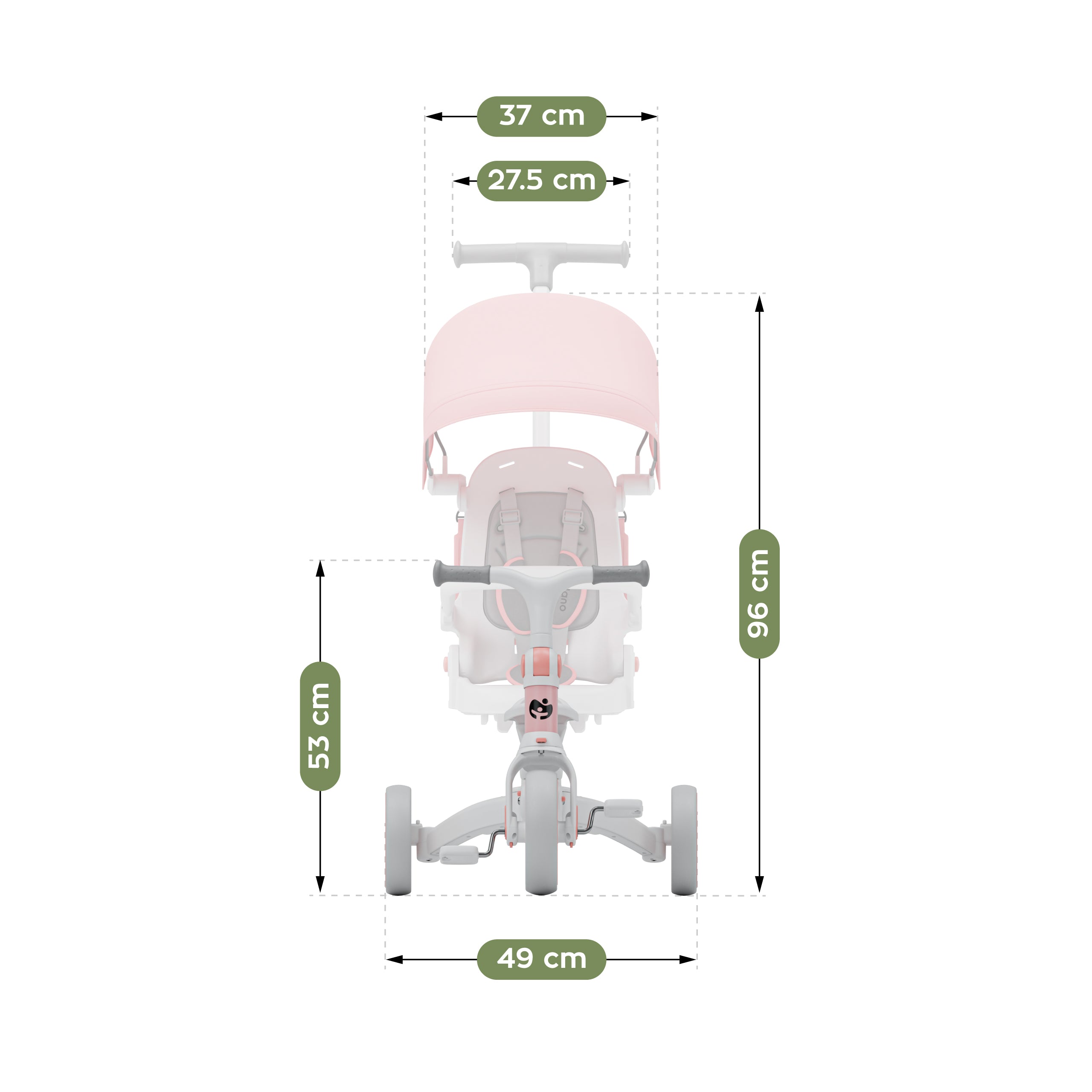 Tříkolka Tulano 4v1 Noah 35 Pink