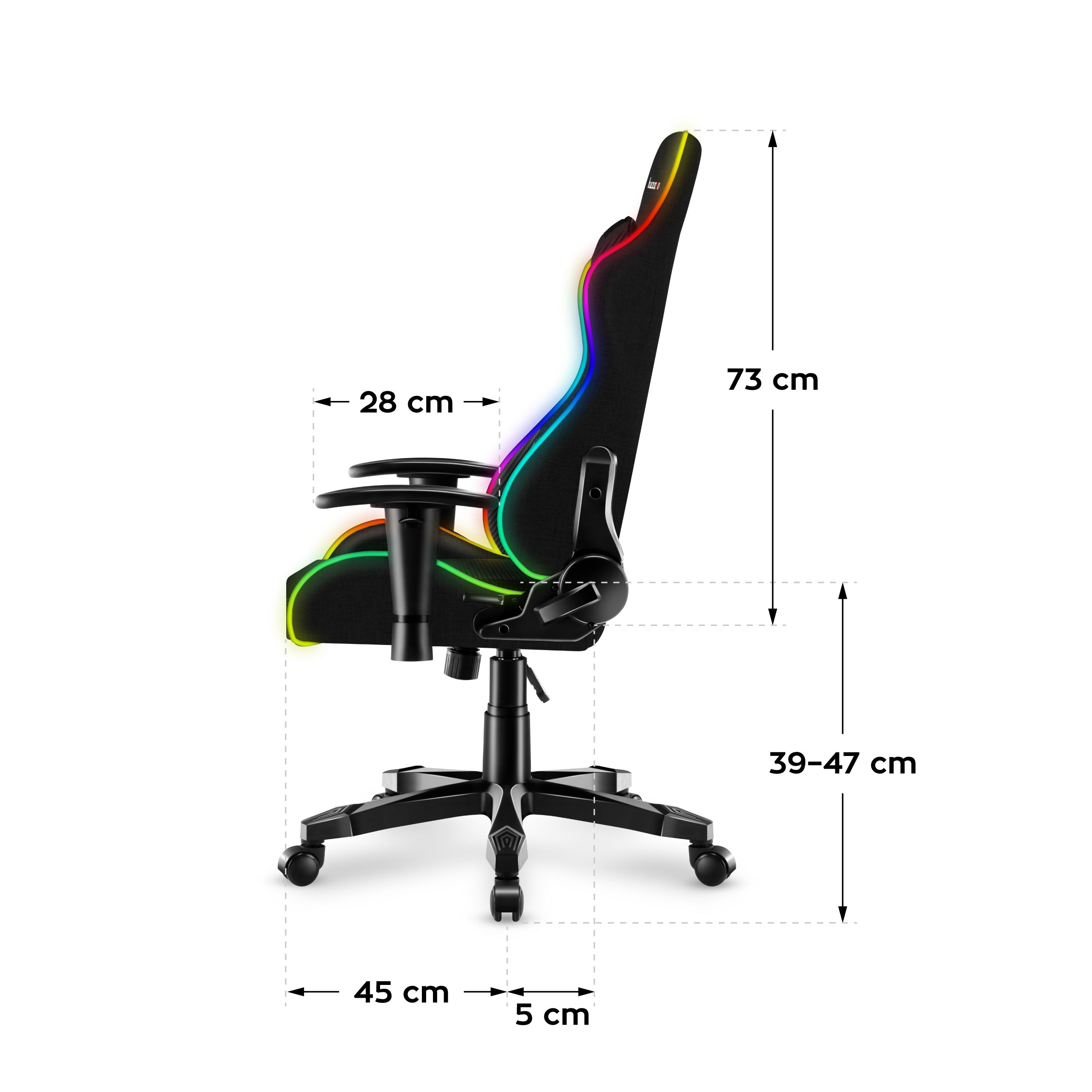 Herní křeslo pro děti HUZARO RANGER 6.0 RGB Mesh