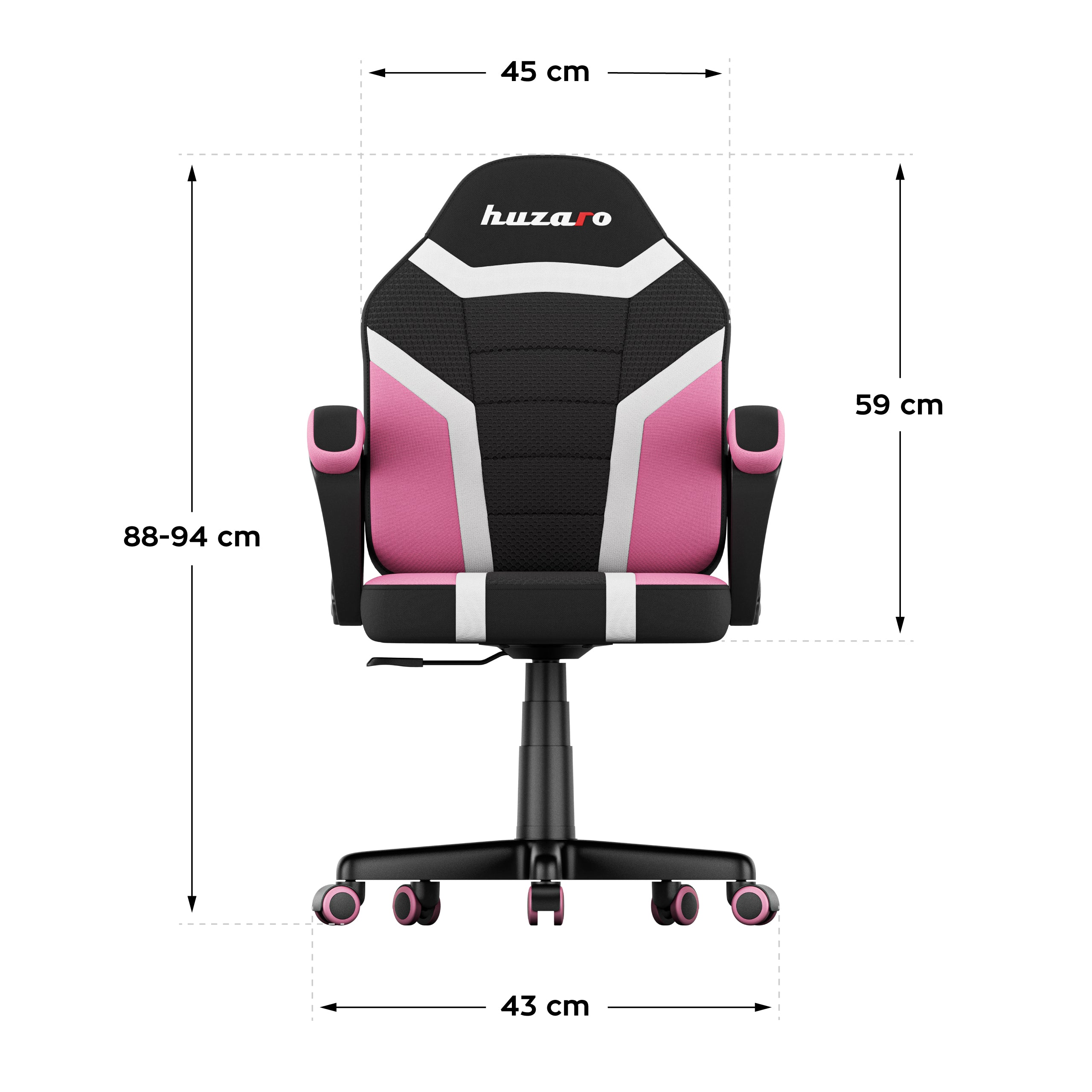 Herní židle pro děti HUZARO RANGER 1.0 Pink Mesh