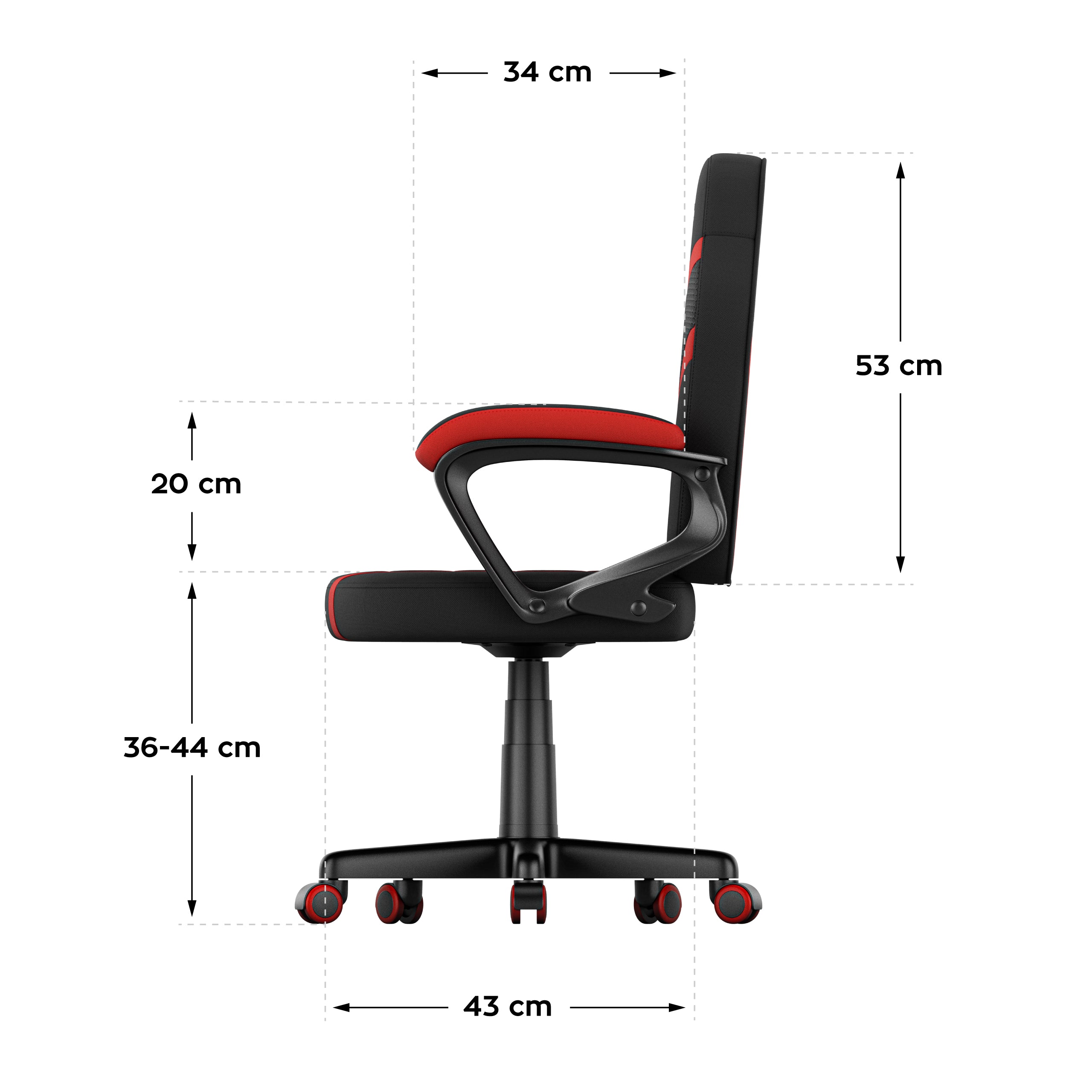 Dětské herní křeslo HUZARO RANGER 1.0 Red Mesh