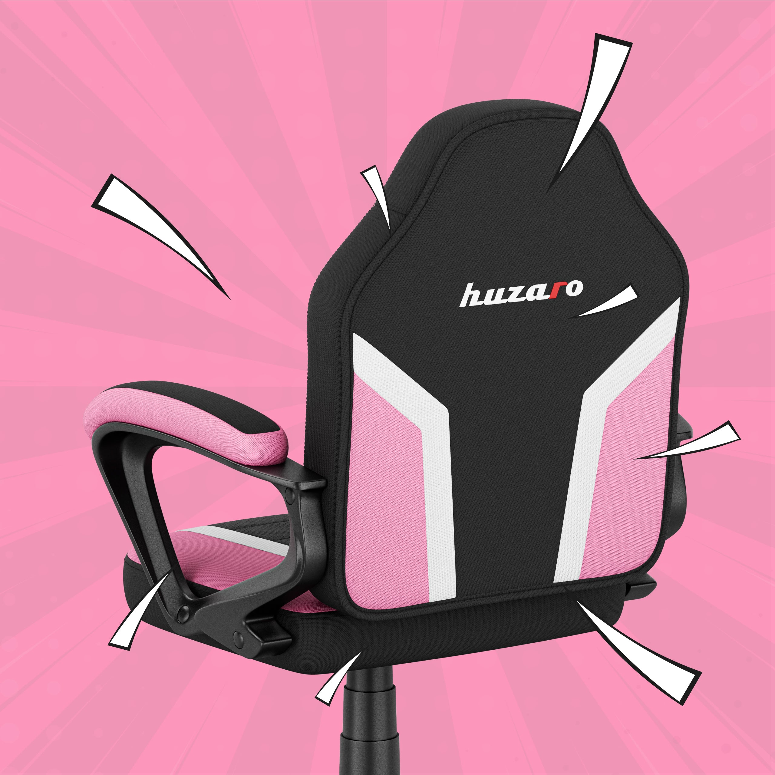 Herní židle pro děti HUZARO RANGER 1.0 Pink Mesh