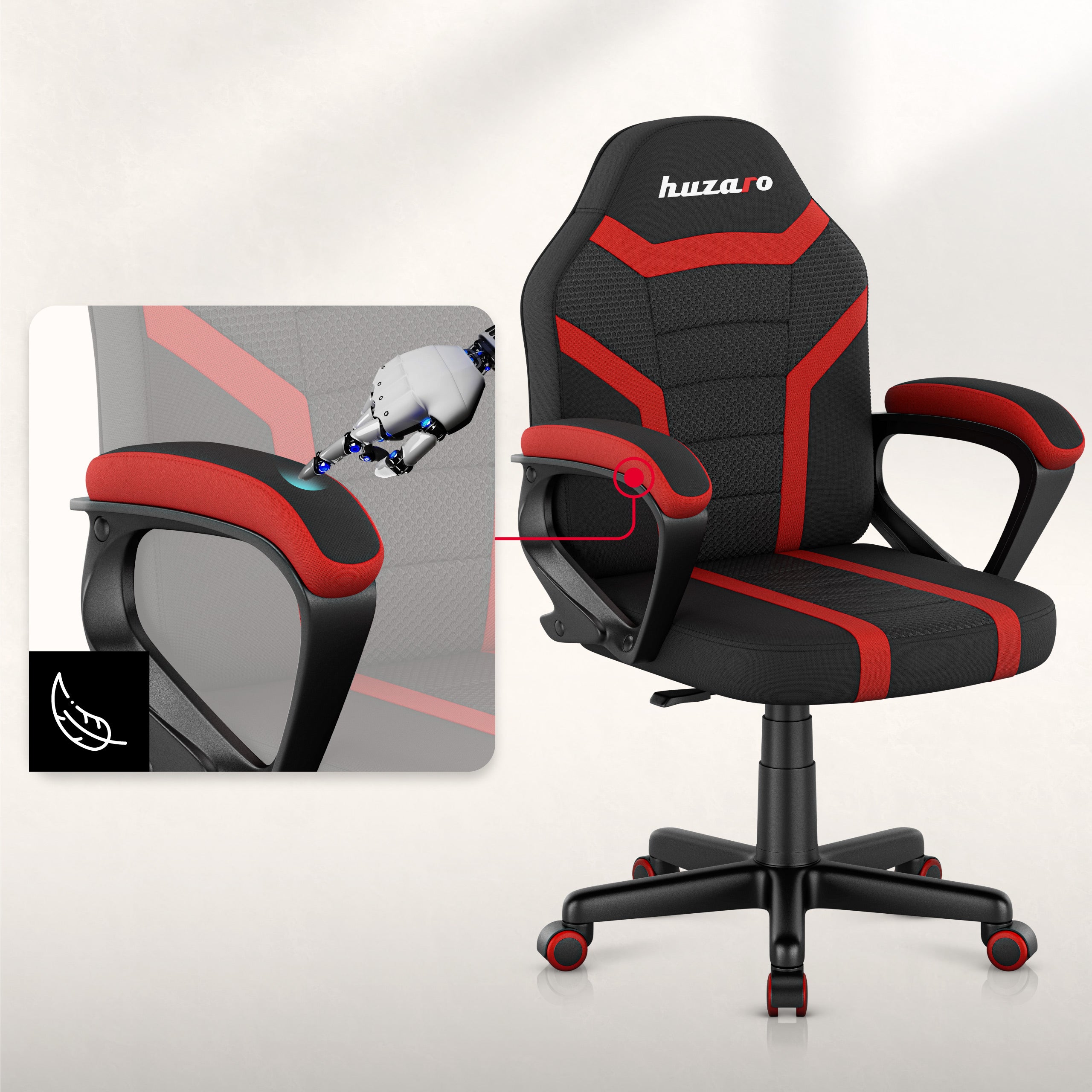 Měkké, protiskluzové opěrky rukou