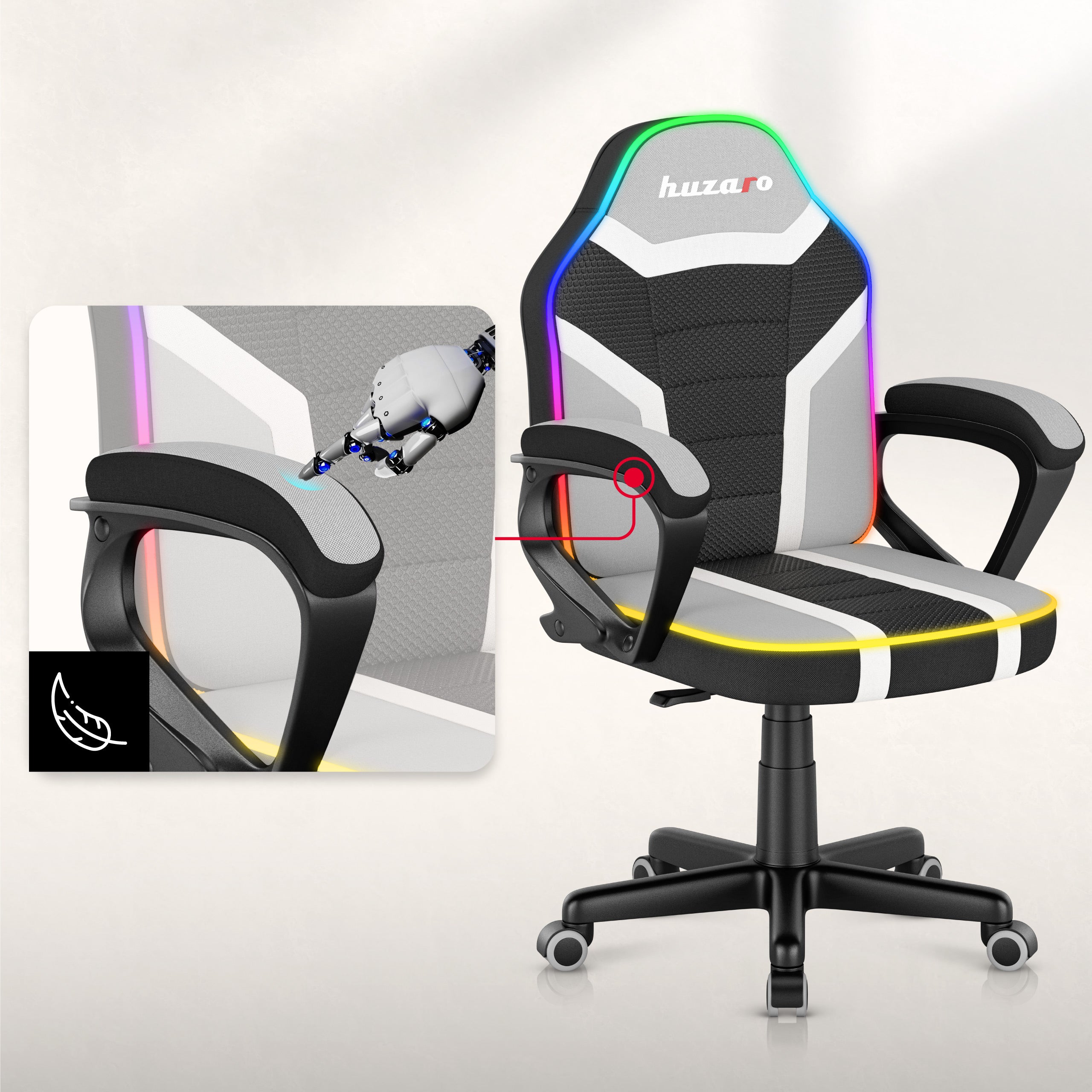 Herní křeslo pro děti Huzaro Ranger 1.0 RGB