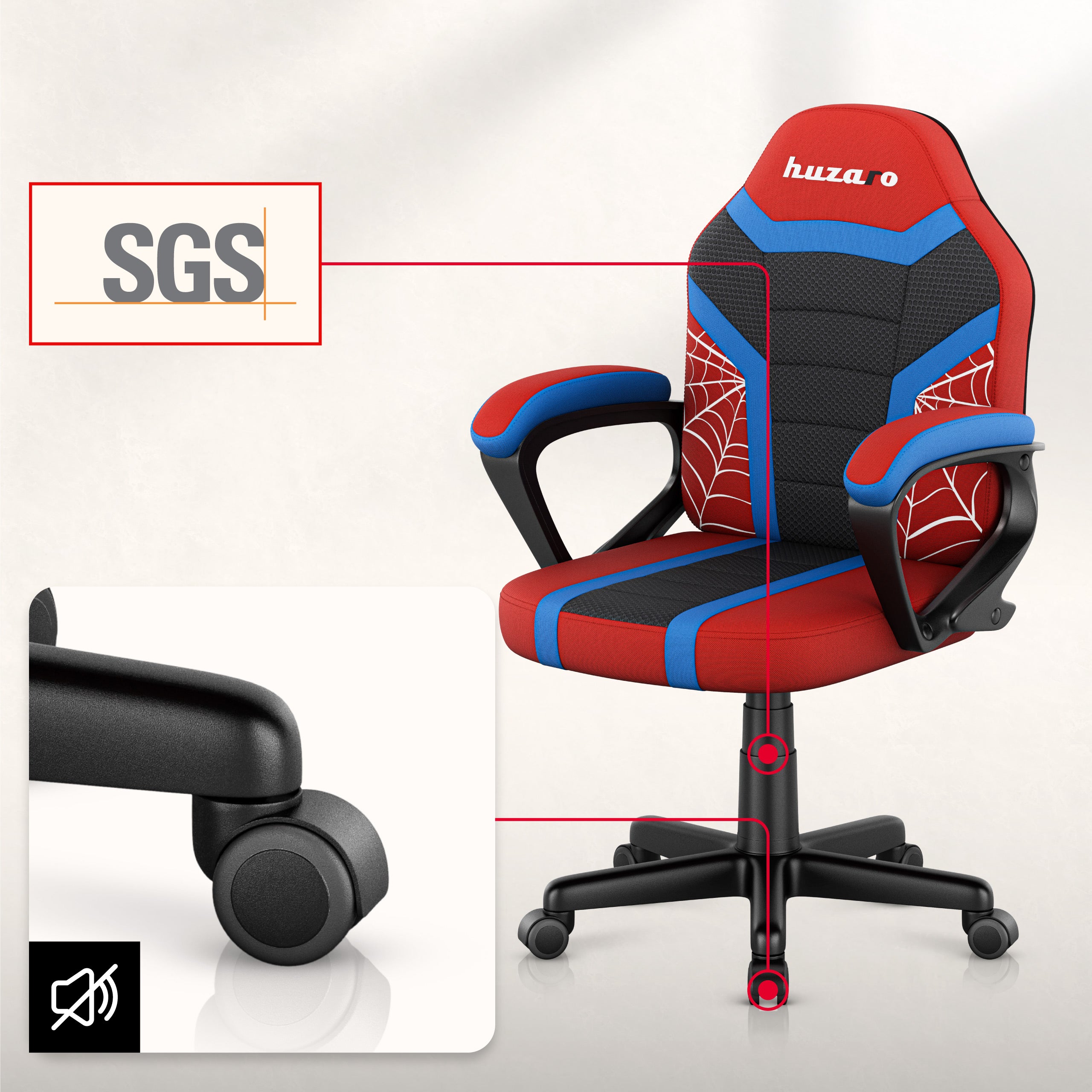 Dětské herní křeslo Huzaro Ranger 1.0 Spider Mesh