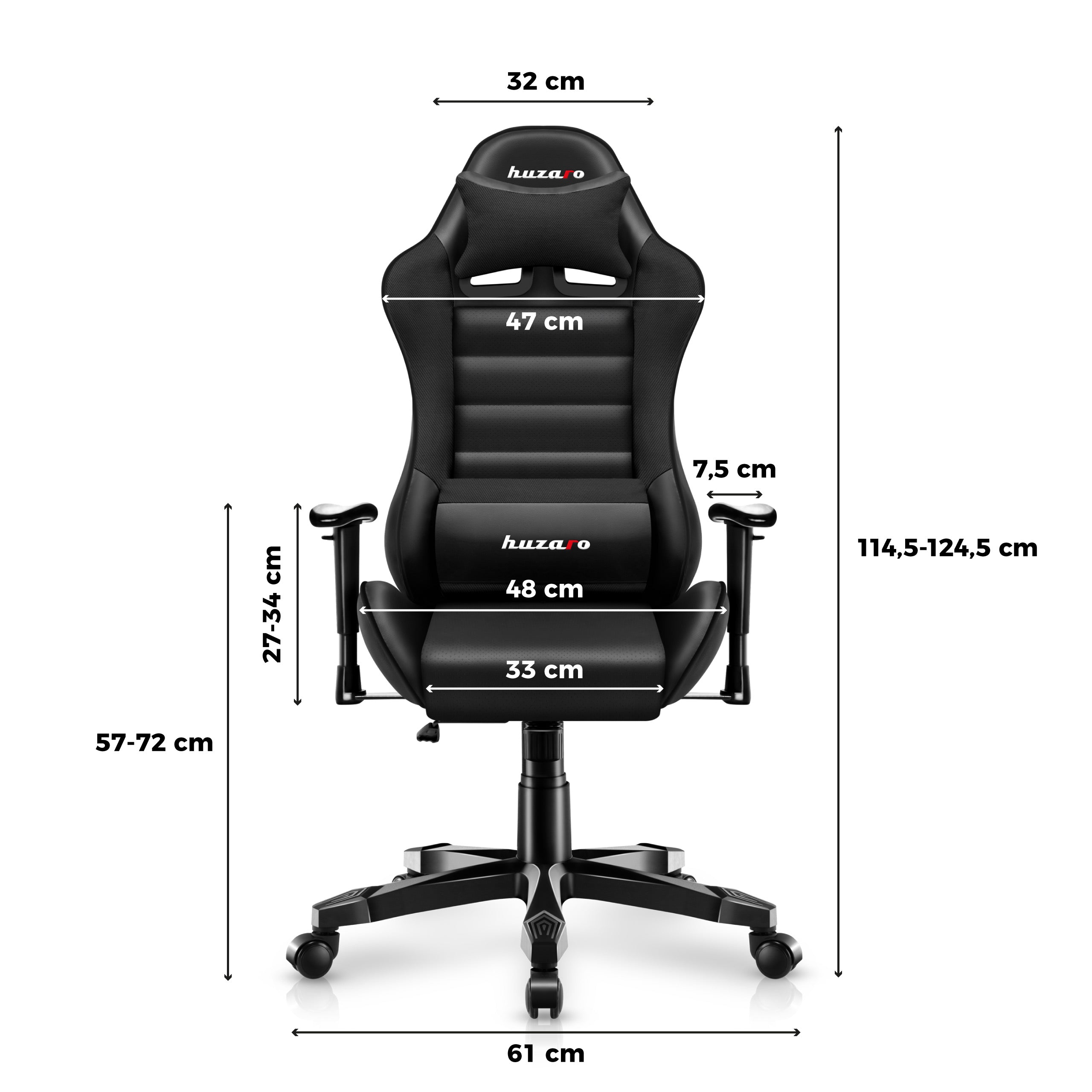 Herní židle pro děti HUZARO RANGER 6.0 Black