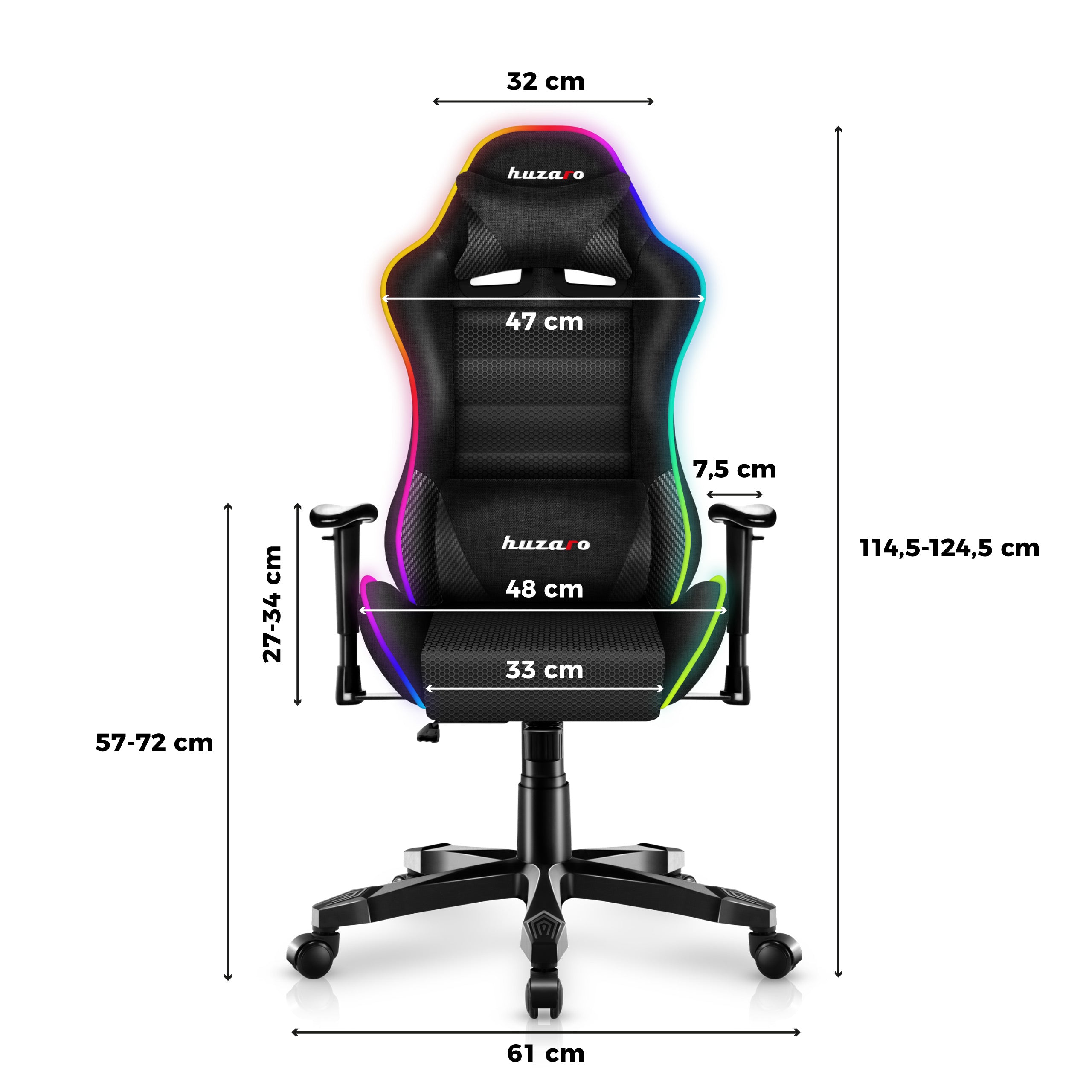 Herní křeslo pro děti HUZARO RANGER 6.0 RGB Mesh