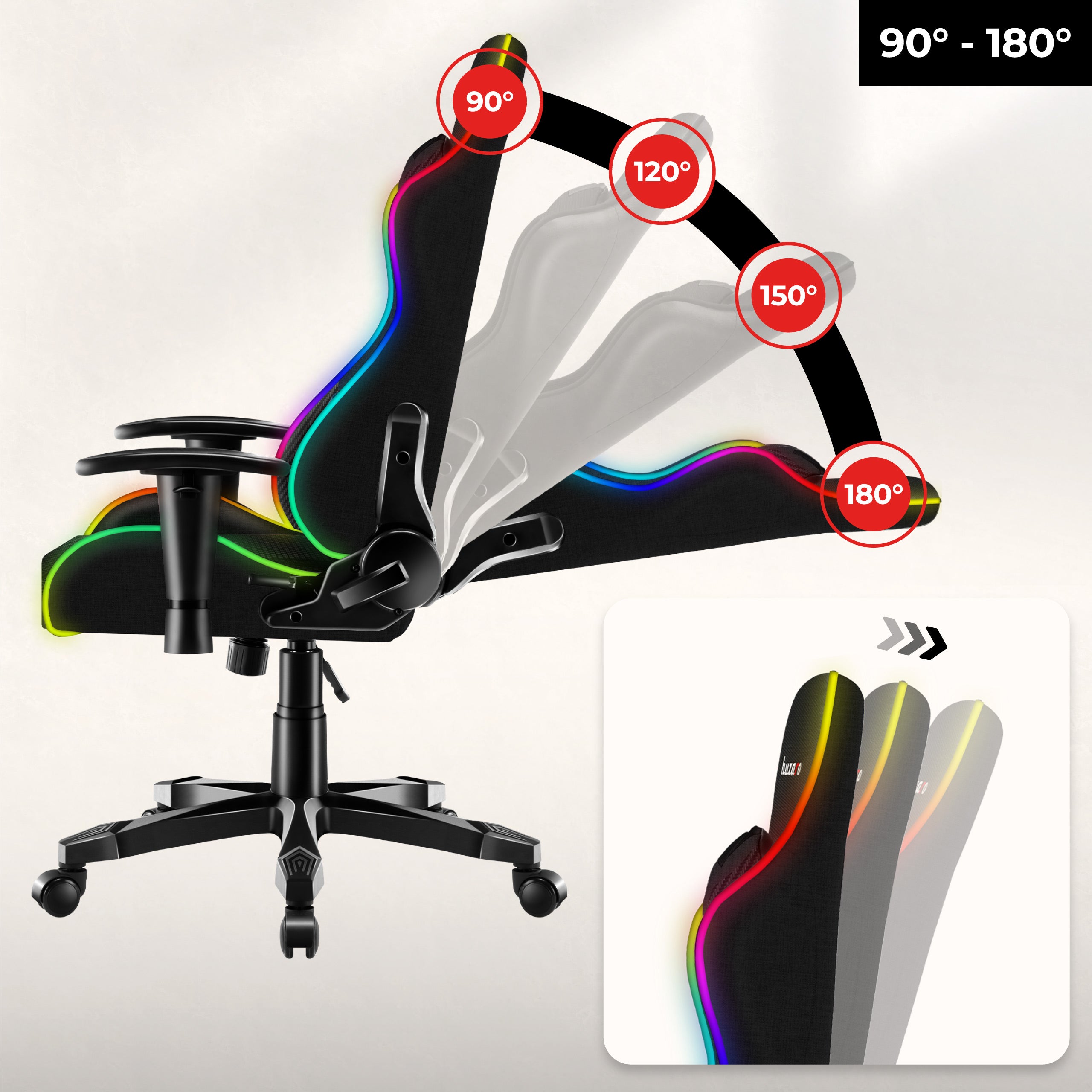 Herní křeslo pro děti HUZARO RANGER 6.0 RGB Mesh