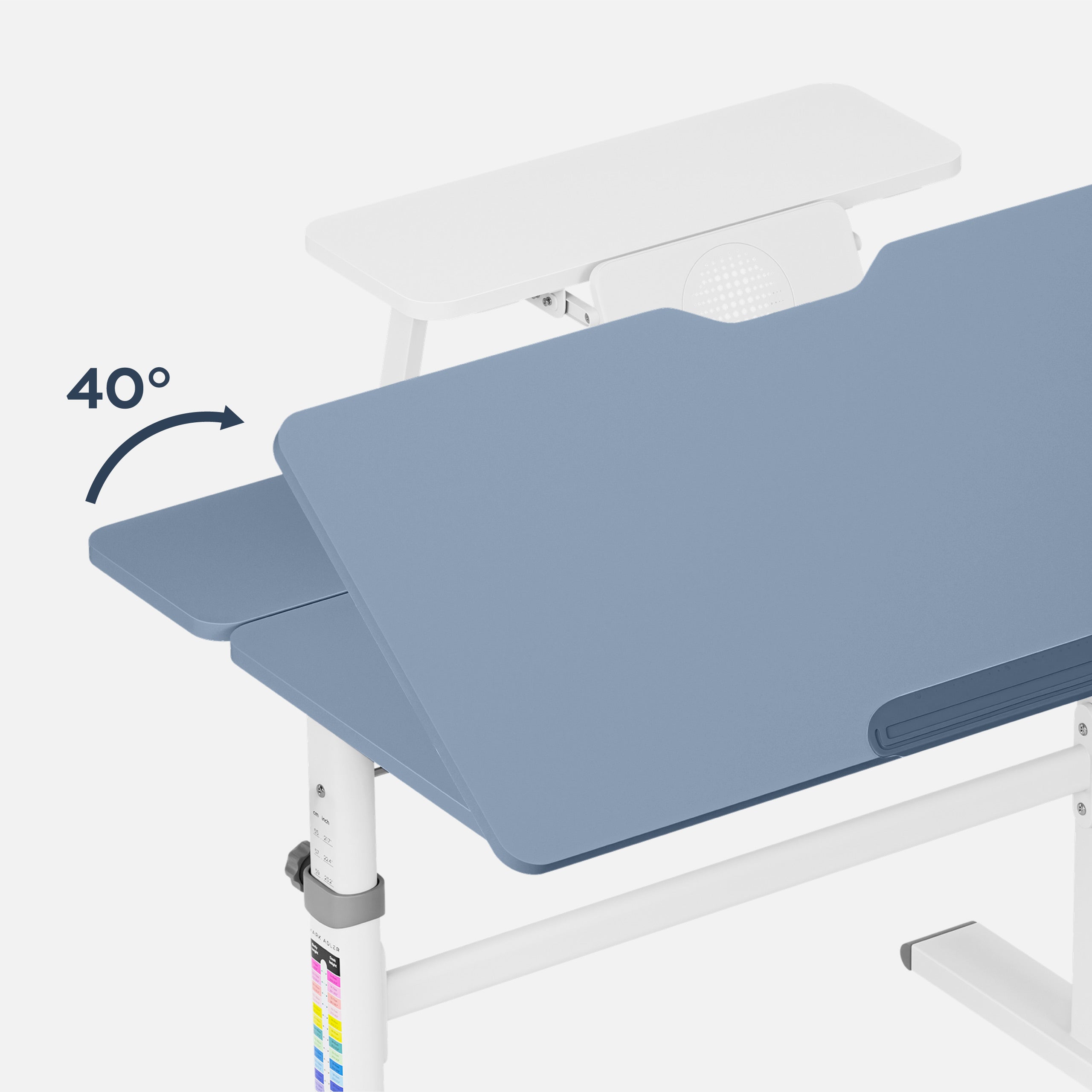 Dětský nastavitelný psací stůl Mark Adler Study 3.7 šedý 90 cm