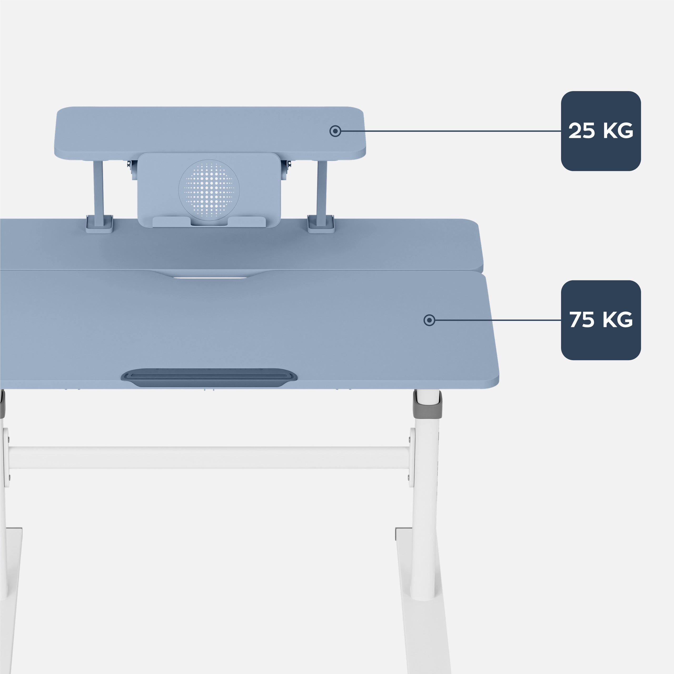 Dětský nastavitelný psací stůl Mark Adler Study 3.7 šedý 90 cm