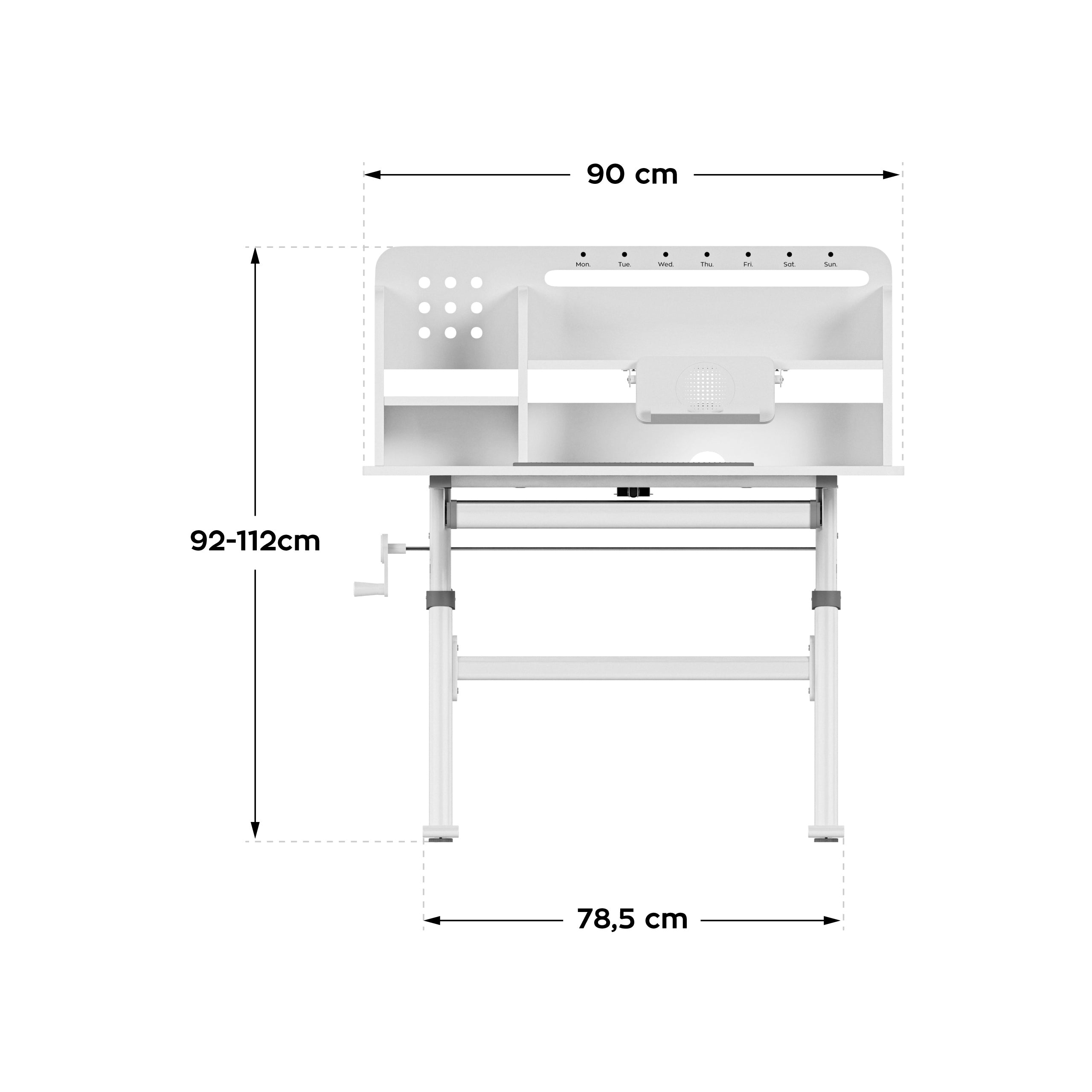 Ergonomický dětský stůl Mark Adler Study 5.0 Grey 90 cm