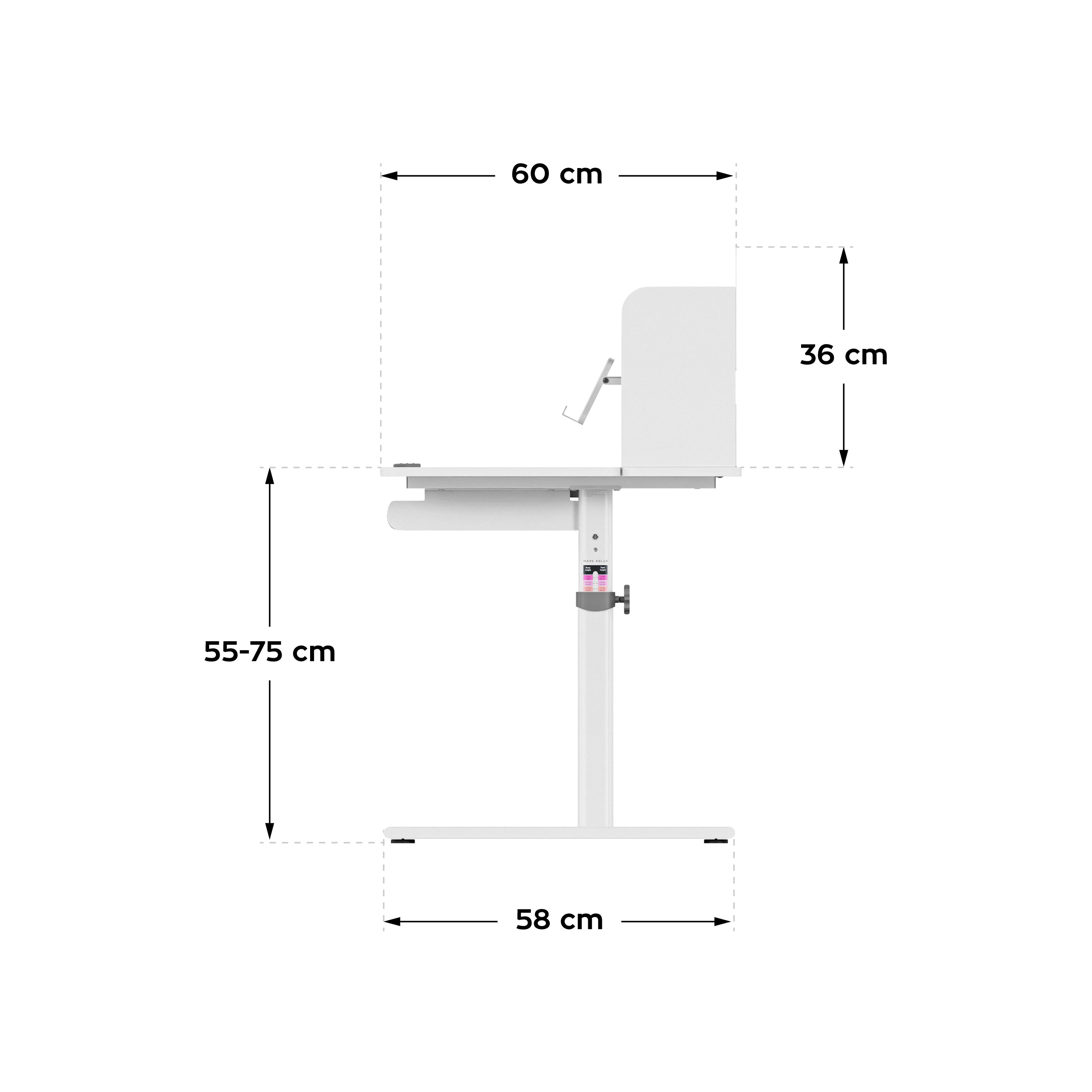 Ergonomický dětský stůl Mark Adler Study 5.0 Grey 90 cm