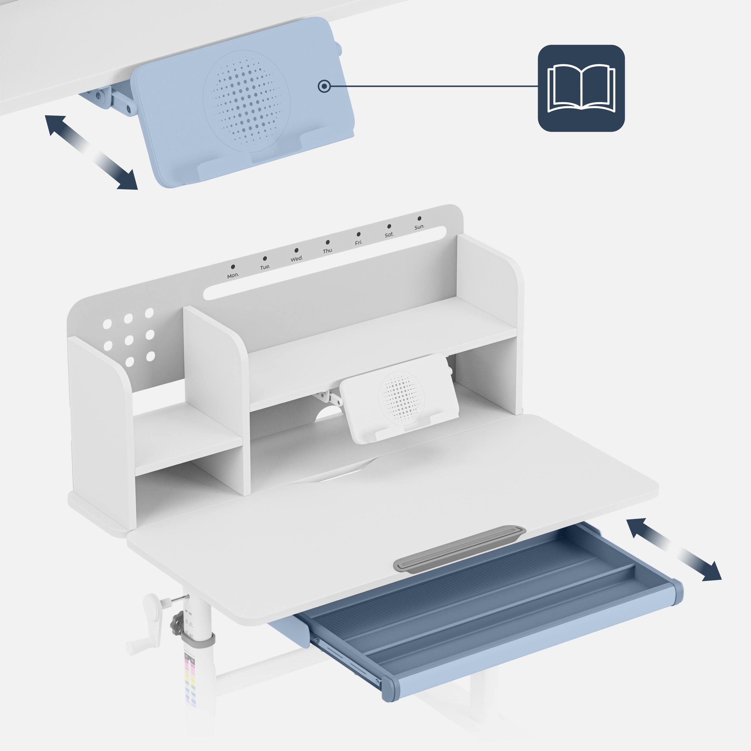 Ergonomický dětský stůl Mark Adler Study 5.0 Grey 90 cm