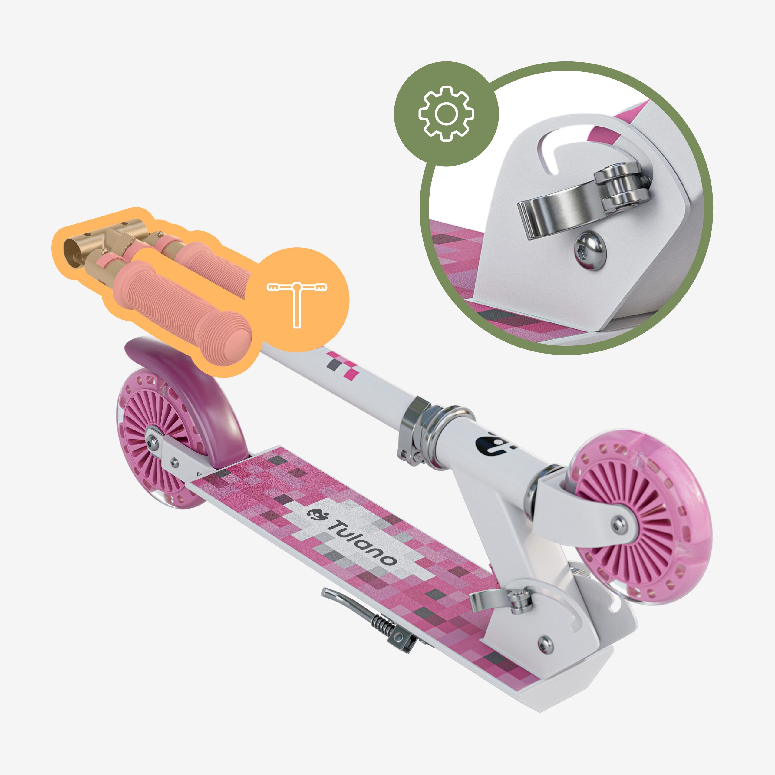 Koloběžka pro děti Tulano Zigzag 35 Pink