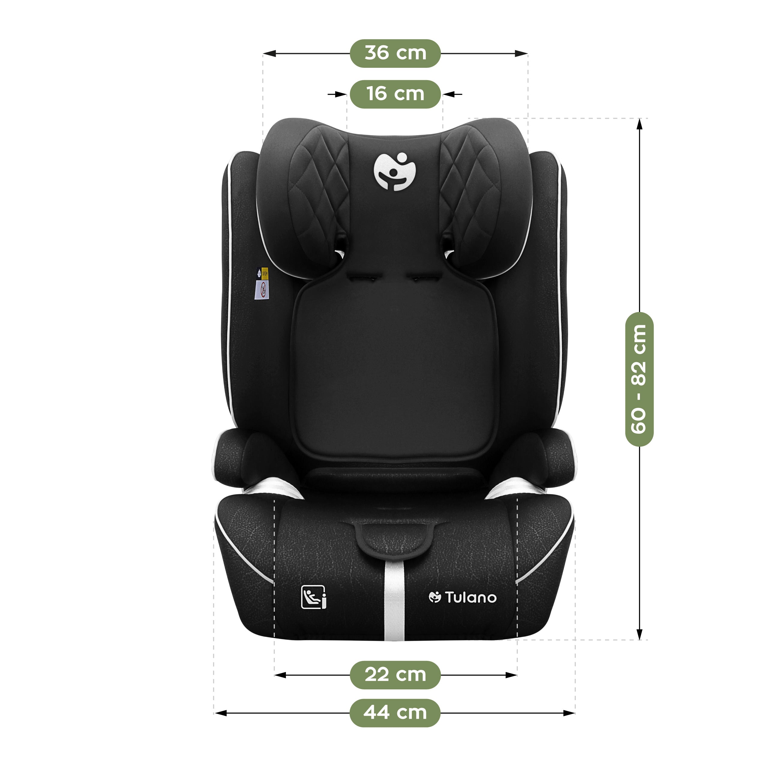 Autosedačka Tulano Zooma 25 Black 76 -150cm I-Size
