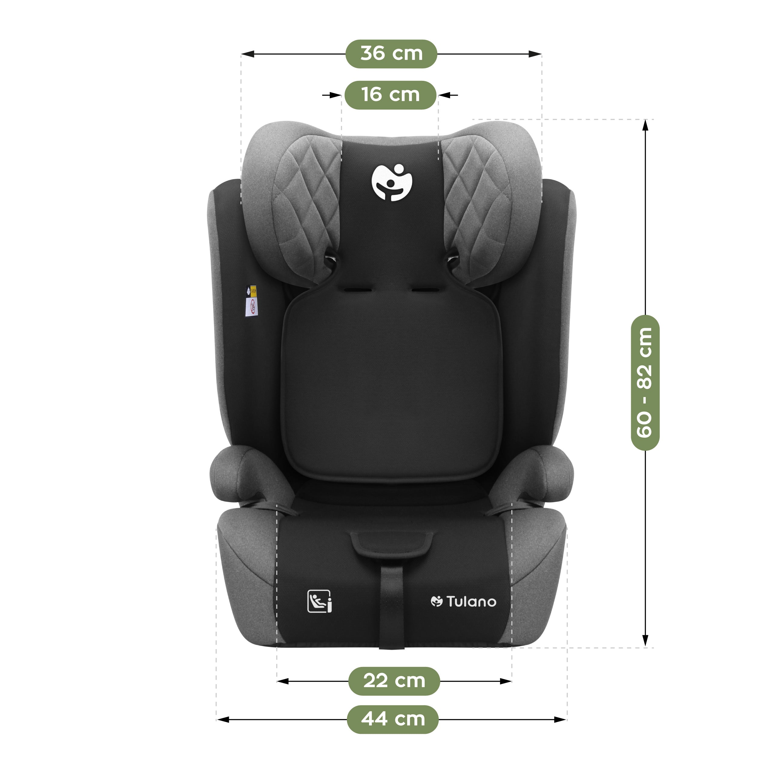Autosedačka Tulano Zooma 25 Grey - Black 76 -150cm I-Size