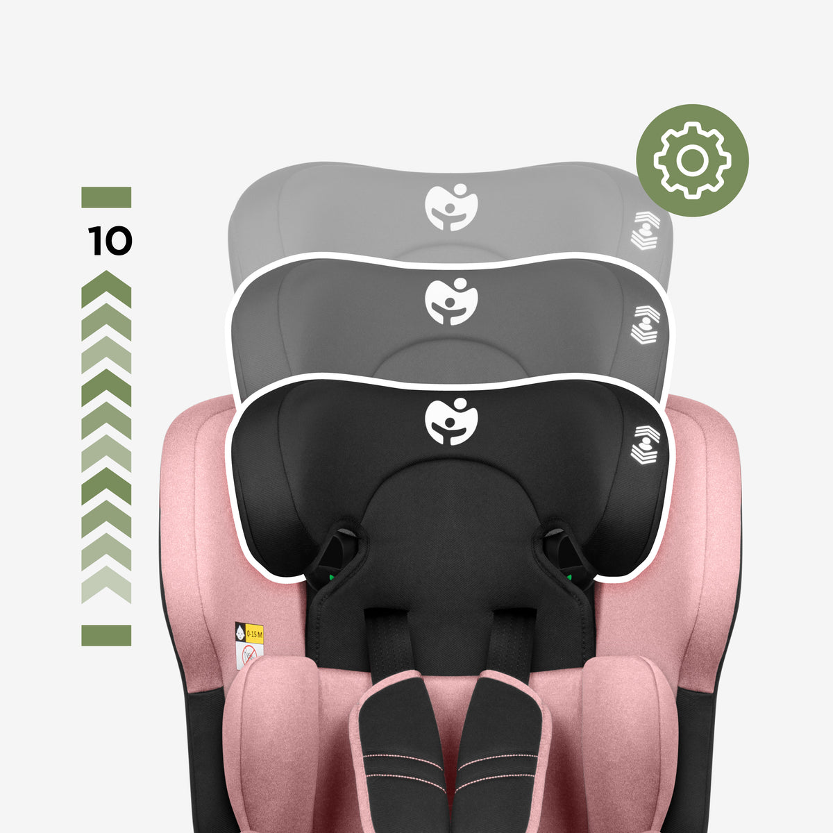 Dětská autosedačka Tulano 76-150 cm Zooma 45 Pink I-Size